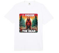 I Choose The Bear Funny Debate Woods Predators Mom Comfort Colors Adult Heavyweight T-Shirt