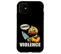 I Choose Violence Quote Funny Duck Knife tees for men women Carcasa para iPhone 11