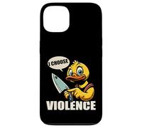 I Choose Violence Quote Funny Duck Knife tees for men women Carcasa para iPhone 13