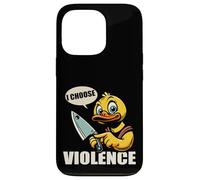 I Choose Violence Quote Funny Duck Knife tees for men women Carcasa para iPhone 13 Pro