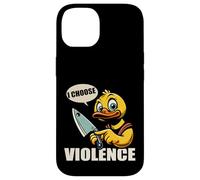 I Choose Violence Quote Funny Duck Knife tees for men women Carcasa para iPhone 14