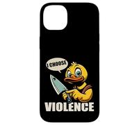 I Choose Violence Quote Funny Duck Knife tees for men women Carcasa para iPhone 14 Plus