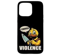 I Choose Violence Quote Funny Duck Knife tees for men women Carcasa para iPhone 15 Pro Max