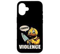 I Choose Violence Quote Funny Duck Knife tees for men women Carcasa para iPhone 16
