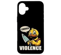 I Choose Violence Quote Funny Duck Knife tees for men women Carcasa para iPhone 16 Plus