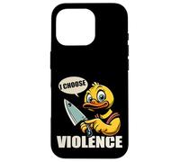 I Choose Violence Quote Funny Duck Knife tees for men women Carcasa para iPhone 16 Pro