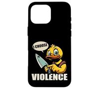 I Choose Violence Quote Funny Duck Knife tees for men women Carcasa para iPhone 16 Pro Max