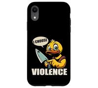 I Choose Violence Quote Funny Duck Knife tees for men women Carcasa para iPhone XR