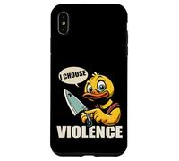 I Choose Violence Quote Funny Duck Knife tees for men women Carcasa para iPhone XS Max