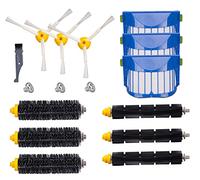 I clean Para iRobot Roomba 650, 620, 770, 780, 790 piezas de aspiradora robótica, reabastecimiento de accesorios mega cerdas, cepillos batidores flexibles y cepillos de 3 brazos y kits de filtros Aero