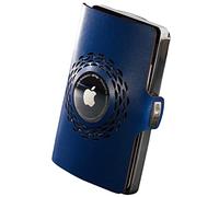 I-Clip Acero Inoxidable para Apple AirTag con Clip de Dinero Intercambiable - Billetera Delgada - Billetera Compatible para Apple AirTag - Acero Pulido Azul
