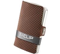 I-CLIP Billetera de Acero Inoxidable con Clip para Dinero Intercambiable - Billetera Delgada - Billetera de Cuero - Estuche de Acero Inoxidable para Tarjetas- Milanaise Roble Satinado…