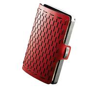 I-Clip Billetera Original con Monedero - Billetera de Cuero para Señoras - Estuche para Tarjetas de Crédito con Clip para Dinero - Monedero Billetero Delgado - Rojo