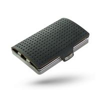 I-CLIP Original Mini - Cartera con Clip para Dinero - Diseño Delgado de Cuero Premium - Tarjetero - AdvantageR Plata Negro