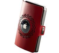 I-Clip Original para Apple AirTag con Clip para Billetes - Billetera Fina - Compatible para Apple AirTag - Señoras - Plata Rojo