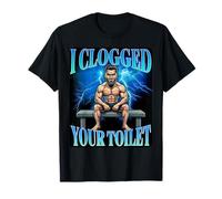I Clogged Your Toilet Funny Alpha Wolf Meme Stupid Brainrot Camiseta