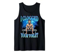 I Clogged Your Toilet Funny Alpha Wolf Meme Stupid Brainrot Camiseta sin Mangas
