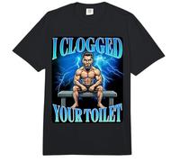 I Clogged Your Toilet Funny Alpha Wolf Meme Stupid Brainrot Comfort Colors Adult Heavyweight T-Shirt