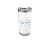 I Closed My Book To Be Here Vaso térmico de acero inoxidable de doble pared