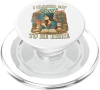 I Closed My Book To Be Here Vintage Reader Aesthetic PopSockets PopGrip para MagSafe