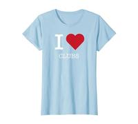 I Clubes de corazón, me encantan los Clubes Camiseta, Mujer, Azul Bebé, XXL
