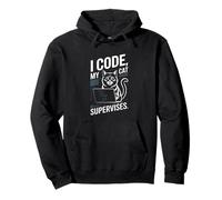 I Code My Cat Supervisa Sudadera con Capucha