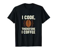 I Code Therefore I Programador de café Novedad Amante del café Camiseta
