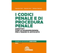 I codici penale e di procedura penale. Annotati con la giurisprudenza per l'esame di avvocato 2025-2026 (Concorsi e professioni)