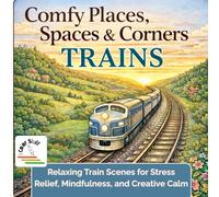 I Color Stuff: Comfy Places, Spaces and Corners. Trains: Relaxing Train Coloring Book with Cozy Railway Scenes for Stress Relief, Mindfulness, and ... Stuff: Coloring Books for Kids & Adults)