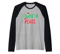 I Come In Peace I'm Peace Matching Christmas Parejas Camiseta Manga Raglan