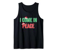 I Come In Peace I'm Peace Matching Christmas Parejas Camiseta sin Mangas