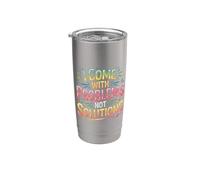 I Come With Problems Not Solutions Chistes caóticos |- Vaso térmico de acero inoxidable de doble pared