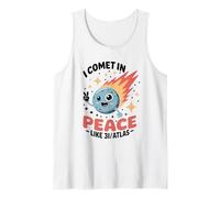 I Cometa En Paz OVNI Science Juego de Palabras Espacio interestelar 3I/Atlas Camiseta sin Mangas