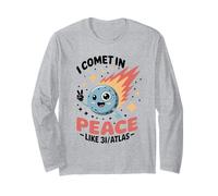 I Cometa En Paz OVNI Science Juego de Palabras Espacio interestelar 3I/Atlas Manga Larga