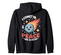 I Cometa En Paz OVNI Science Juego de Palabras Espacio interestelar 3I/Atlas Sudadera con Capucha