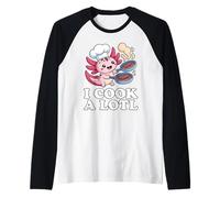 I Cook A Lotl, Funny Axolotl Cooking Camiseta Manga Raglan