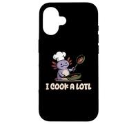 I Cook A Lotl, Funny Axolotl Cooking Carcasa para iPhone 16