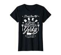 I Could Give Up Beef Jerky But I'm Not a Quitter! Camiseta gráfica económica, Mujer, Negro, M