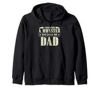 I Created A Monster She Calls Me Dad Día del Padre Divertido Sudadera con Capucha