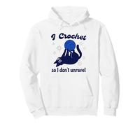 I Crochet So I Don't Unravel Cat Funny Sudadera con Capucha