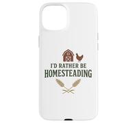I’d Rather Be Homesteading Fun Farming Off Grid Tees and Mug Carcasa para iPhone 15 Plus