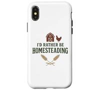I’d Rather Be Homesteading Fun Farming Off Grid Tees and Mug Carcasa para iPhone X/XS