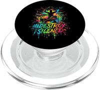 I Destroy Silence Batería Batería Color Splash Music PopSockets PopGrip para MagSafe