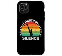 I Destroy Silence Woodwind Sax Saxophone Player Saxophonist Carcasa para iPhone 11 Pro MAX