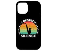 I Destroy Silence Woodwind Sax Saxophone Player Saxophonist Carcasa para iPhone 12/12 Pro