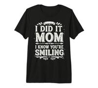 I Did It Mom I Know You’re Smiling Memorial Remembrance Camiseta Premium