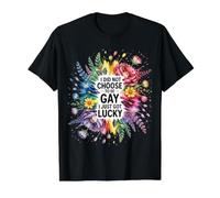 I Did Not Choose To Be Gay I Just Got Lucky Camiseta gráfica económica, Hombre, Negro, XL