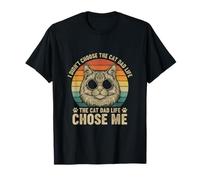 I Didn'T Choose The Cat Dad Life Cat Dad Humor Funny Mens Camiseta