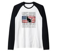 I Didn'T Choose The Cat Dad Life The Cat Dad Life Chose Me Camiseta Manga Raglan