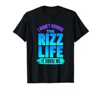 I Didn'T Choose The Rizz Life It Chose Me Funny Gen Z Alpha Camiseta gráfica económica, Hombre, Negro, S